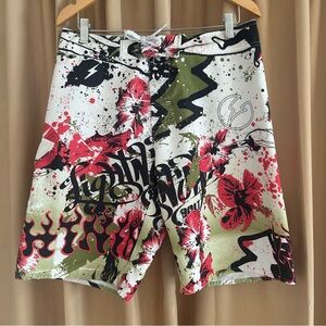 Vintage Lightning Bolt Board Shorts Size 42